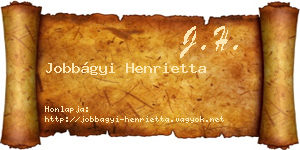 Jobbágyi Henrietta névjegykártya